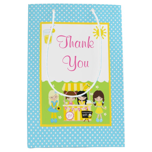 Sunshine and Lemonade Medium Gift Bag (Front)