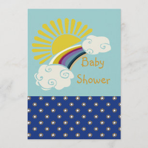Sunshine and Rainbow Baby Shower Invitation
