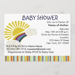 Sunshine and Rainbow Invitation
