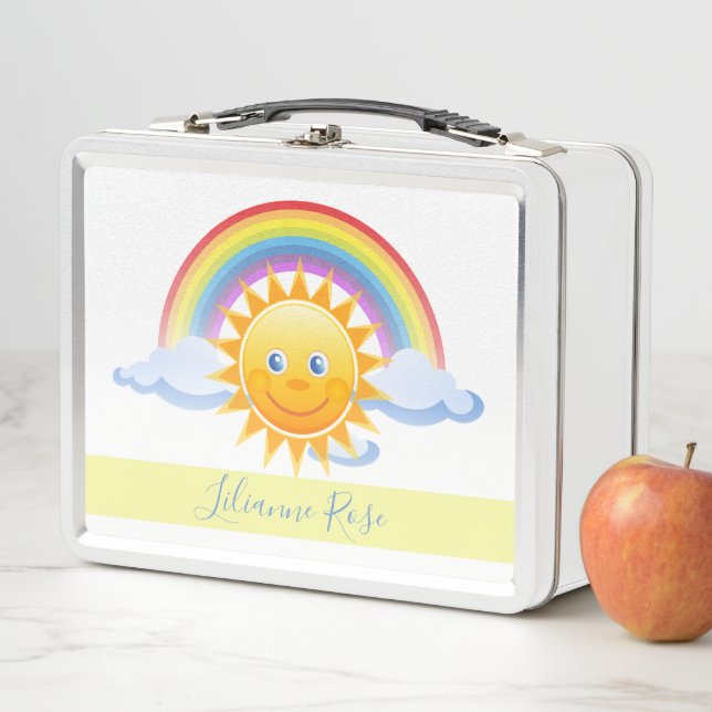 Sunshine and Rainbow Metal Lunch Box (In Situ)