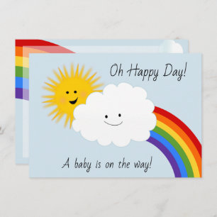 Sunshine and Rainbows Baby Shower Invitation