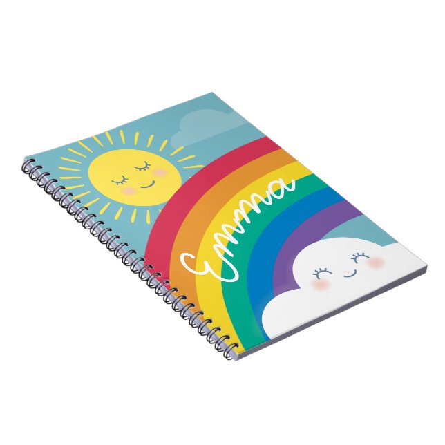 Sunshine and Rainbows Notebook (Right Side)