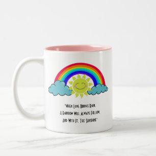 Sunshine and Rainbows Two-Tone Coffee Mug