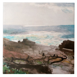 Sunshine and Shadow, Prout's Neck, fine art Ceramic Tile