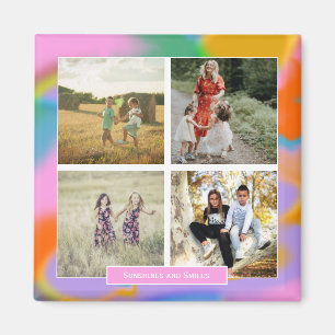 Sunshine and Smiles Custom Family summer 4 photo Magnet