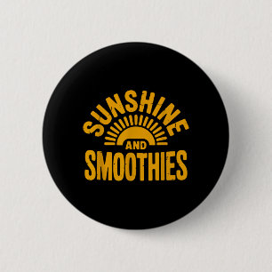 Sunshine And Smoothies Vacation Holiday Summer 6 Cm Round Badge