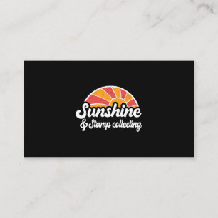 Sunshine and Stamp collecting men women sunset app Business Card