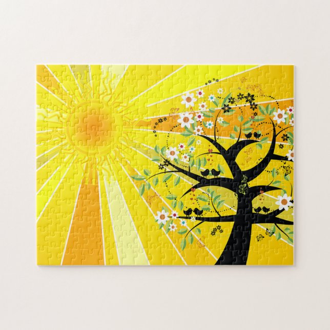 Sunshine and Whimsical Tree Jigsaw Puzzle (Horizontal)