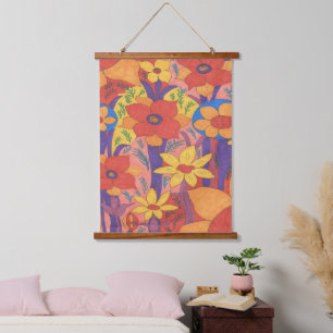 Sunshine and Wildflowers Art  Hanging Tapestry