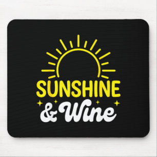 Sunshine and wine summer outdoors mouse pad