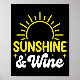 Sunshine and wine summer outdoors  poster