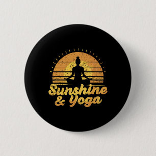 Sunshine And Yoga Shirt For Yoga Practicioner Summ 6 Cm Round Badge