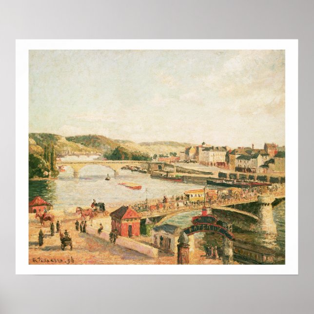 Sunshine at Rouen, 1896 (oil on canvas) Poster (Front)