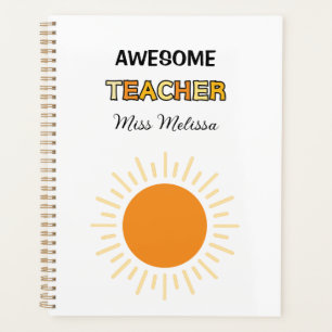 Sunshine Awesome Teacher Gift Best Teacher Planner