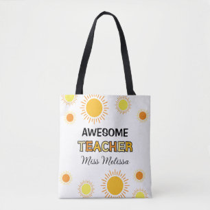 Sunshine Awesome Teacher Gift Best Teacher  Tote Bag