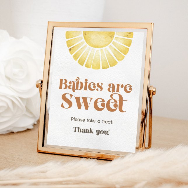 Sunshine Babies are Sweet Boho Baby Shower Sign (Creator Uploaded)