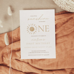 Sunshine Baby First Birthday Invitation