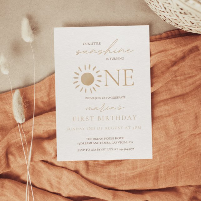 Sunshine Baby First Birthday Invitation (Creator Uploaded)