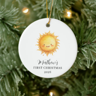 Sunshine Baby First Christmas Ceramic Ornament