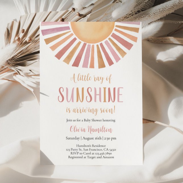 Sunshine Baby Shower, A Little Ray of Sunshine Invitation (Creator Uploaded)