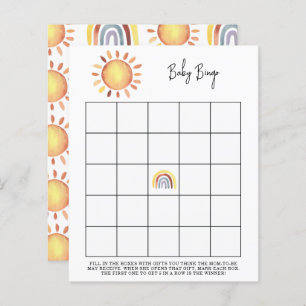 Sunshine Baby shower bingo game