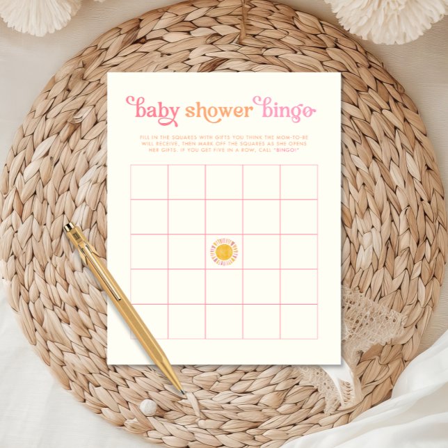 Sunshine Baby Shower Bingo Game Print (Creator Uploaded)