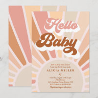 Sunshine Baby Shower Boho Muted Rainbow Sunshine