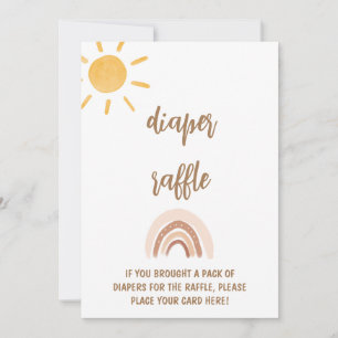 Sunshine Baby Shower diaper raffle Card