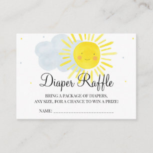 Sunshine Baby Shower Diaper Raffle Insert