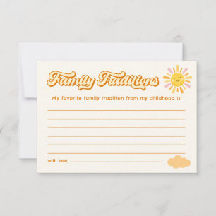 Sunshine Baby Shower Family Traditions Card