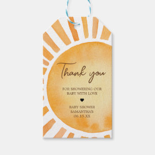 Sunshine Baby Shower Favour Tags