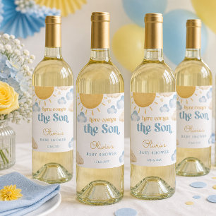 Sunshine Baby Shower Food and Beverage Label Set
