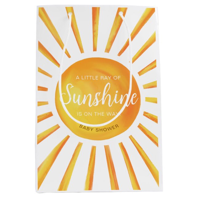 Sunshine Baby Shower Gift Bag (Front)