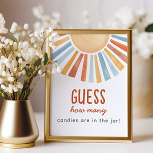 Sunshine Baby Shower Guessing Game Sign