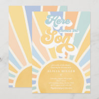 Sunshine Baby Shower Here Come The Son Blue Rays
