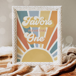 Sunshine Baby Shower Here Come The Son Favours Poster