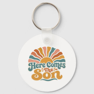 Sunshine Baby Shower Here Come The Son Key Ring