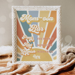 Sunshine Baby Shower Here Come The Son Mum-osa Bar Poster