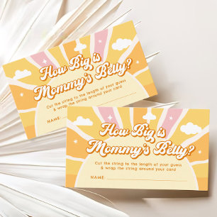 Sunshine Baby Shower How Big is her belly game Enclosure Card
