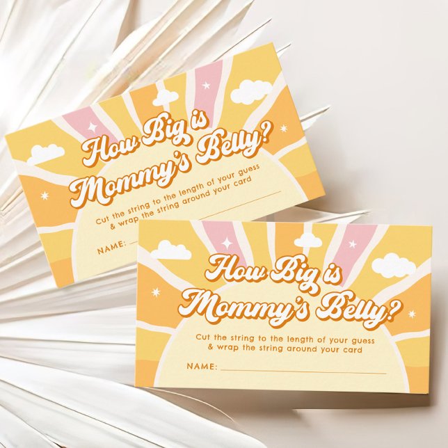 Sunshine Baby Shower How Big is her belly game Enclosure Card (Creator Uploaded)