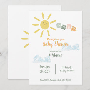 Sunshine Baby Shower Invitation