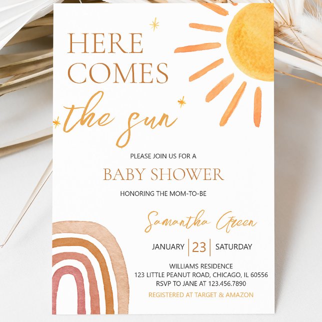 Sunshine Baby Shower Invitation (Creator Uploaded)