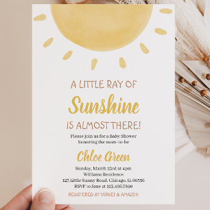Sunshine Baby Shower Invitation