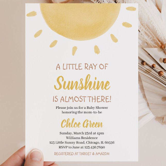 Sunshine Baby Shower Invitation (Creator Uploaded)