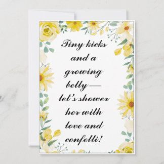 Sunshine Baby Shower Invite | Editable Yellow Flow