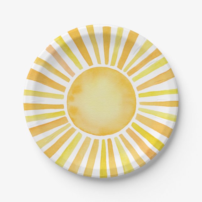 Sunshine baby shower paper plate (Front)