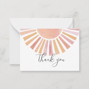 Sunshine Baby Shower thank you Card