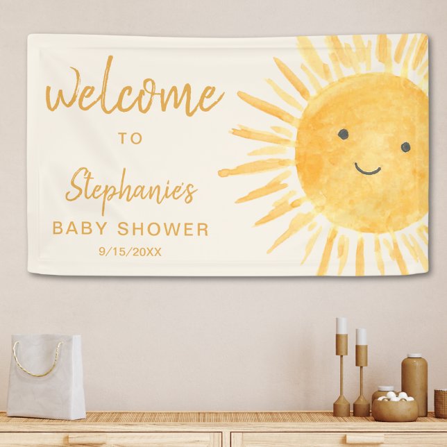Sunshine Baby Shower Welcome Banner (Creator Uploaded)