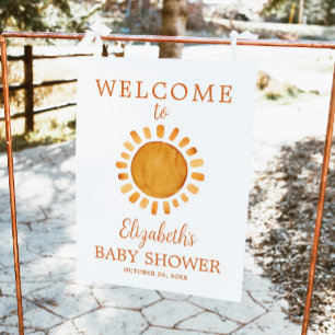 Sunshine Baby Shower Welcome  Poster