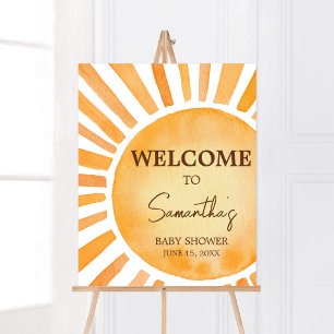 Sunshine Baby Shower Welcome Poster